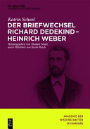 Der Briefwechsel, Richard Dedekind--Heinrich Weber /