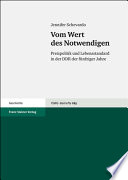 Vom Wert des Notwendigen : Preispolitik und Lebensstandard in der DDR der fünfziger Jahre /