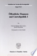 �Offentliche Finanzen und Umweltpolitik I.