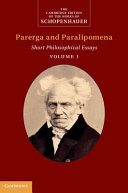 Parerga and paralipomena : short philosophical essays /