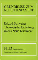 Theologische Einleitung in das Neue Testament /