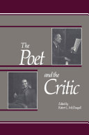 The poet and the critic : a literary correspondence between D.C. Scott and E.K. Brown /