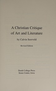 A Christian critique of art and literature /