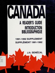 Canada : a reader's guide : 1991-1992 supplement /