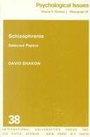 Schizophrenia : selected papers /