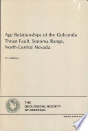 Age relationships of the Golconda thrust fault, Sonoma Range, north-central Nevada /