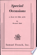 Special occasions : a play in two acts /