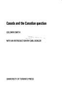 Canada and the Canadian question.