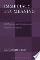 Immediacy and meaning : J.K. Huysmans and the immemorial origin of metaphysics /