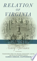 Relation of Virginia : a boy's memoir of life with the Powhatans and Patawomecks /