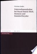 Unternehmenskultur bei Royal Dutch/Shell, Siemens und DaimlerChrysler /