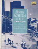 Business, government, and society : a managerial perspective : text and cases /