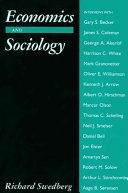 Economics and sociology : redefining their boundaries : conversations with economists and sociologists /