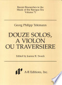 Douze solos, à violon ou traversière /