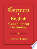 German-English genealogical dictionary