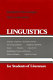 Linguistics for students of literature /