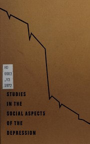 Research memorandum on social aspects of consumption in the depression /
