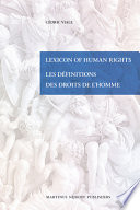 Lexicon of human rights = Les définitions des droits de l'homme /