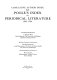 Cumulative author index for Poole's index to periodical literature, 1802-1906.