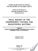 Final report of the Independent Counsel for Iran/Contra Matters /