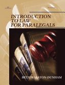 Introduction to law for paralegals /