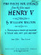 Two pieces for strings from the film music Henry V /