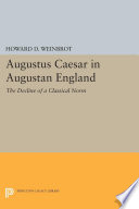 Augustus Caesar in Augustan England /