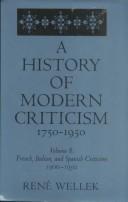 A history of modern criticism: 1750-1950.
