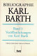 Bibliographie Karl Barth /