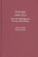 Europe, 1648-1815 : from the old regime to the age of revolution /