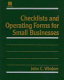 Checklists and operating forms for small businesses /