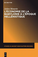 L'�economie de la Babylonie �a l'�epoque hell�enistique /